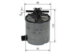 Filtre à carburant BOSCH F 026 402 072