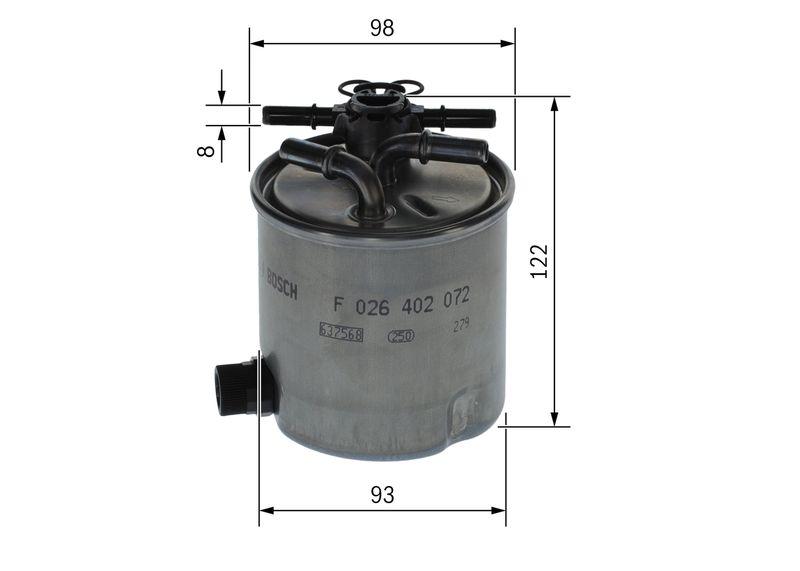 Filtre à carburant BOSCH F 026 402 072