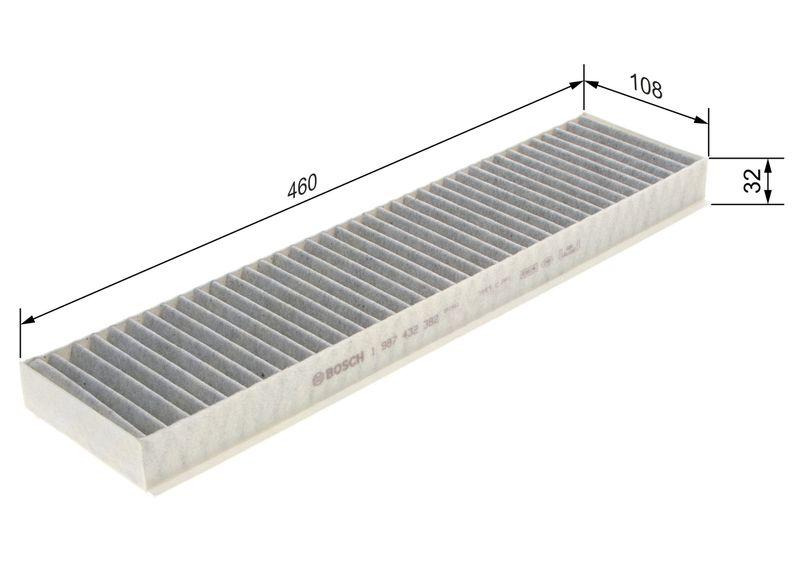 Filtre, air de l'habitacle BOSCH 1987432382