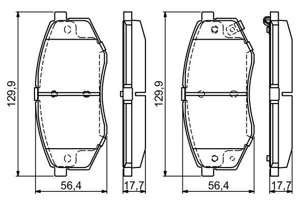 Kit de plaquettes de frein, frein à disque BOSCH 0 986 494 692