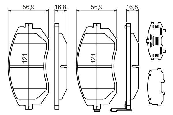 Kit de plaquettes de frein, frein à disque BOSCH 0 986 494 315