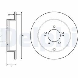 Disque de frein DELPHI BG4161C