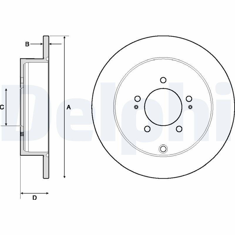 Disque de frein DELPHI BG4161C