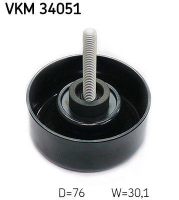 Poulie renvoi/transmission, courroie trapézoïdale à nervures SKF VKM 34051