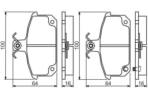 Kit de plaquettes de frein, frein à disque BOSCH 0 986 494 531