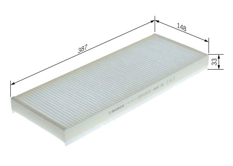 Filtre, air de l'habitacle BOSCH 1987432017