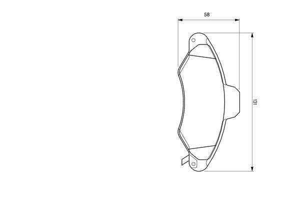 Kit de plaquettes de frein, frein à disque BOSCH 0986424644