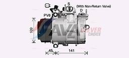 Compresseur, climatisation AVA QUALITY COOLING FDAK692