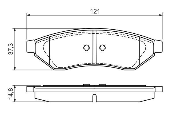 Kit de plaquettes de frein, frein à disque BOSCH 0 986 494 172