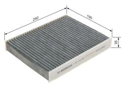 Filtre, air de l'habitacle BOSCH 1987432387