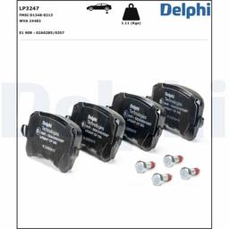 Kit de plaquettes de frein, frein à disque DELPHI LP3247