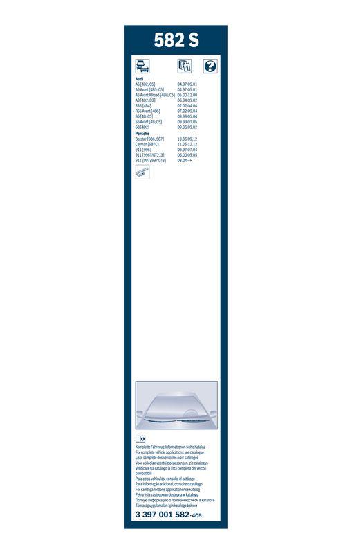 Balai d'essuie-glace BOSCH 3 397 001 582