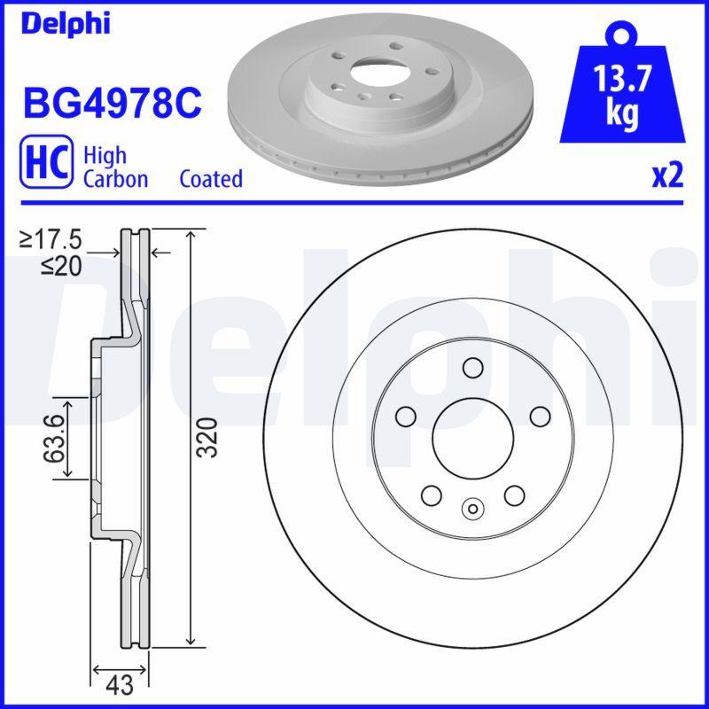 Disque de frein DELPHI BG4978C