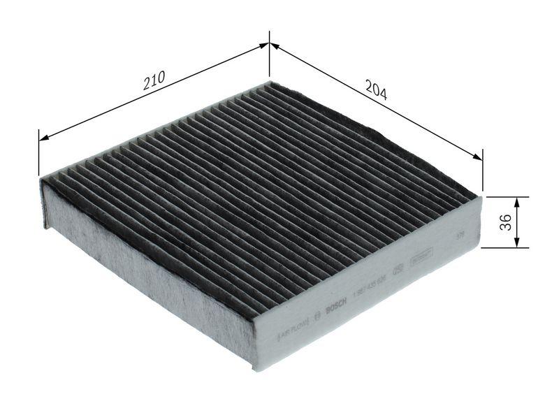 Filtre, air de l'habitacle BOSCH 1987435626