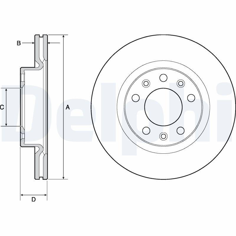 Disque de frein DELPHI BG4700C