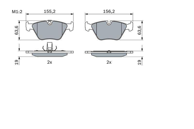 Kit de plaquettes de frein, frein à disque BOSCH 0 986 424 767