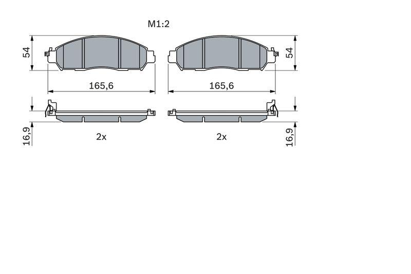 Kit de plaquettes de frein, frein à disque BOSCH 0 986 424 837