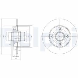 Disque de frein DELPHI BG9021RS