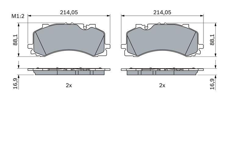 Kit de plaquettes de frein, frein à disque BOSCH 0 986 424 850