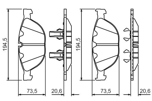Kit de plaquettes de frein, frein à disque BOSCH 0 986 494 349
