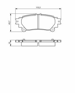 Kit de plaquettes de frein, frein à disque BOSCH 0986495174