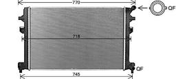 Radiateur, refroidissement du moteur AVA QUALITY COOLING VN2426