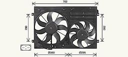 Ventilateur, refroidissement du moteur AVA QUALITY COOLING VN7551
