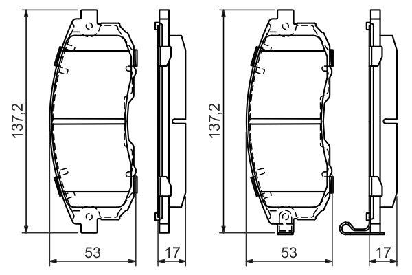 Kit de plaquettes de frein, frein à disque BOSCH 0 986 494 337
