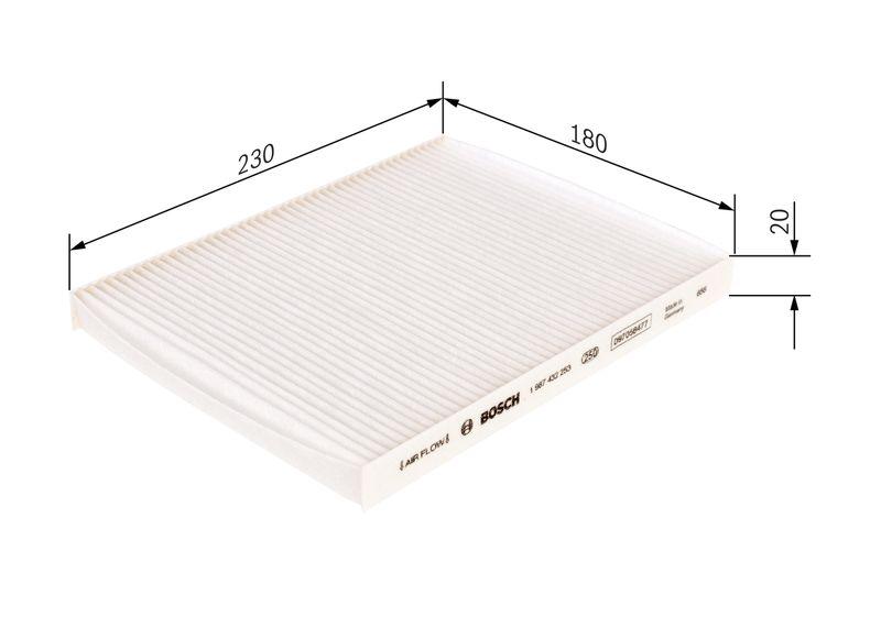 Filtre, air de l'habitacle BOSCH 1987432253