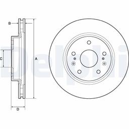 Disque de frein DELPHI BG4764C