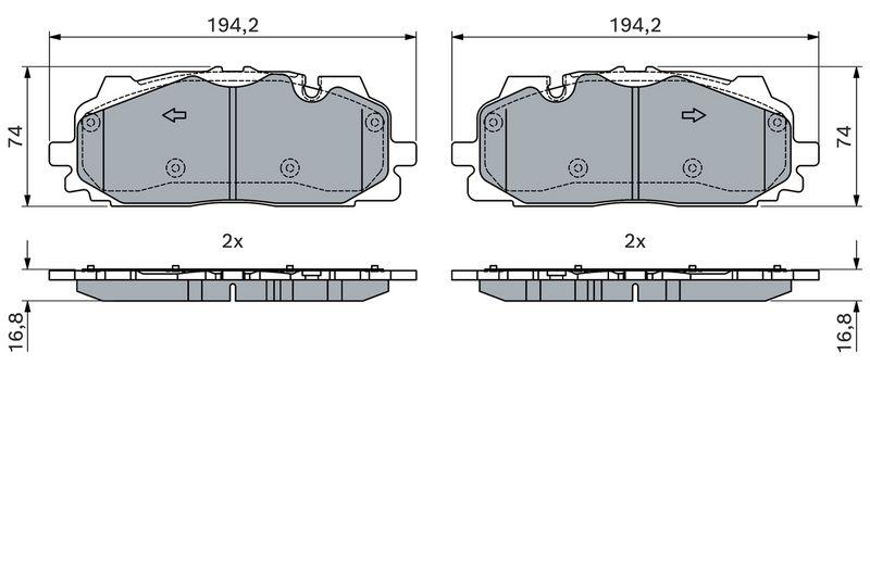 Kit de plaquettes de frein, frein à disque BOSCH 0 986 424 429