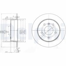 Disque de frein DELPHI BG3710