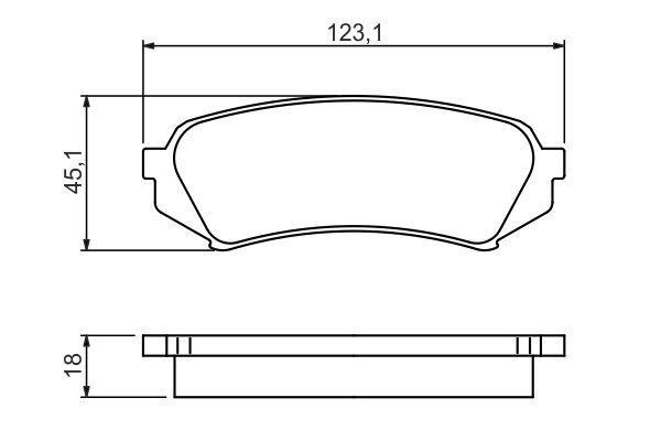 Kit de plaquettes de frein, frein à disque BOSCH 0 986 424 641