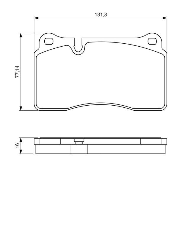 Kit de plaquettes de frein, frein à disque BOSCH 0986494207