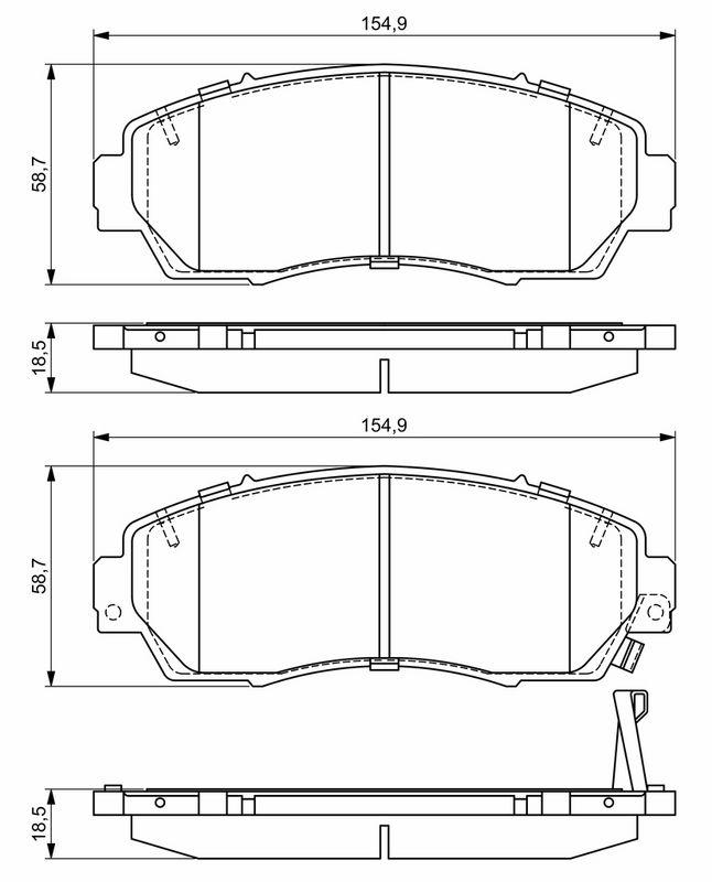 Kit de plaquettes de frein, frein à disque BOSCH 0986494685