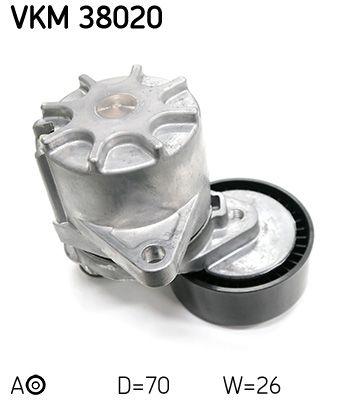 Tendeur de courroie, courroie trapézoïdale à nervures SKF VKM 38020