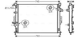Radiateur, refroidissement du moteur AVA QUALITY COOLING FDA2421