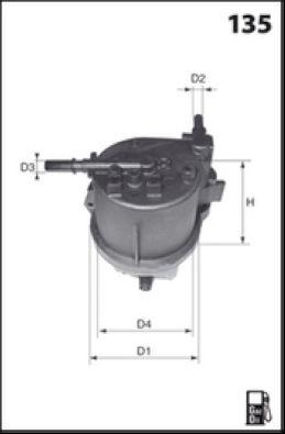 Filtre à carburant MECAFILTER ELG5242