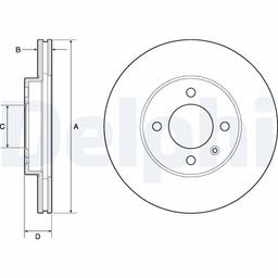 Disque de frein DELPHI BG2455