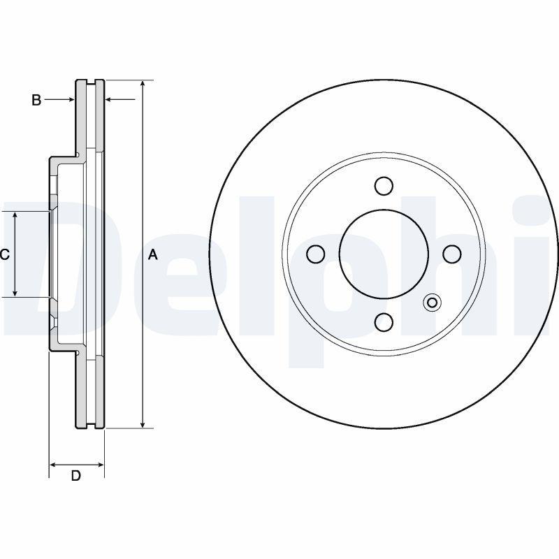 Disque de frein DELPHI BG2455