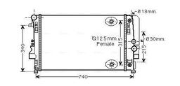Radiateur, refroidissement du moteur AVA QUALITY COOLING MSA2460