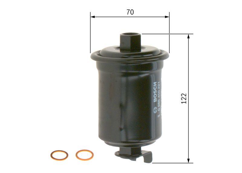 Filtre à carburant BOSCH 0986450221