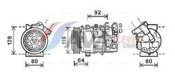 Compresseur, climatisation AVA QUALITY COOLING RTAK492