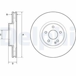 Disque de frein DELPHI BG9174C