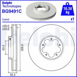 Disque de frein DELPHI BG9491C
