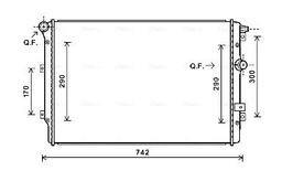 Radiateur, refroidissement du moteur AVA QUALITY COOLING VNA2324
