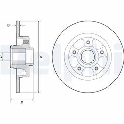 Disque de frein DELPHI BG9132RS