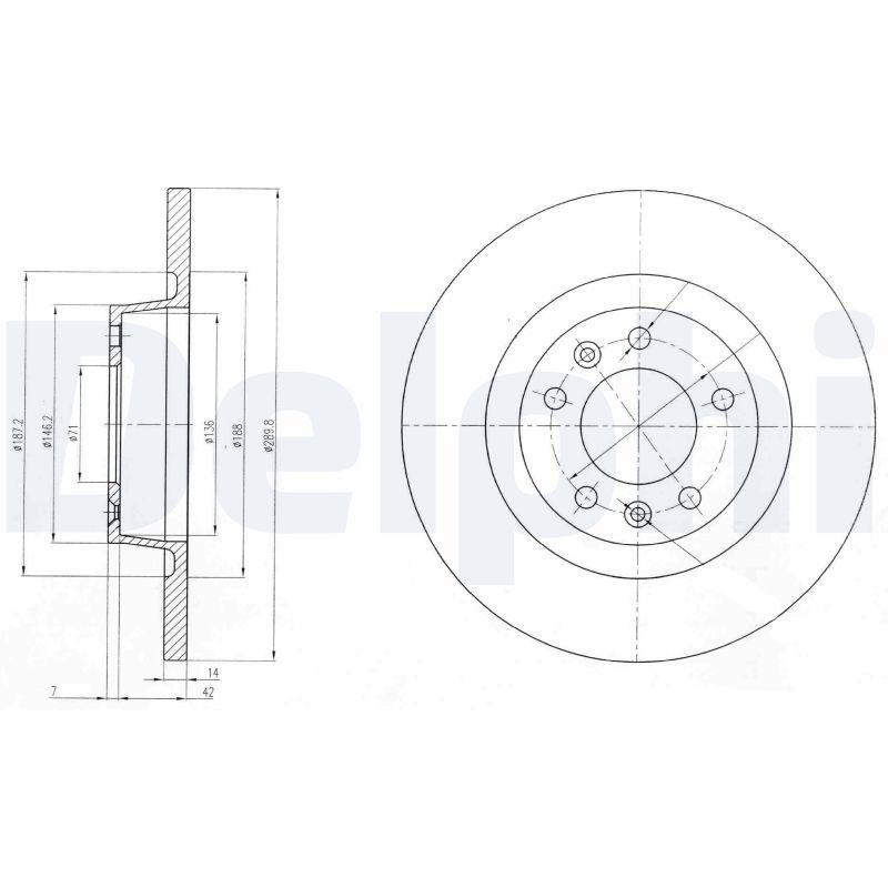 Disque de frein DELPHI BG4085