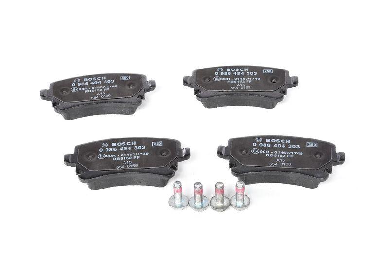 Kit de plaquettes de frein, frein à disque BOSCH 0 986 494 303