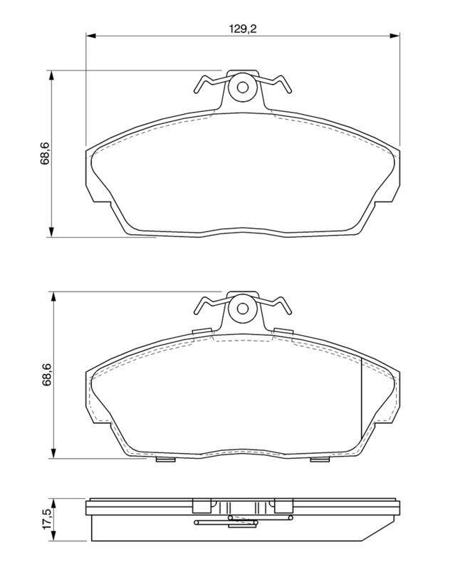 Kit de plaquettes de frein, frein à disque BOSCH 0986424566